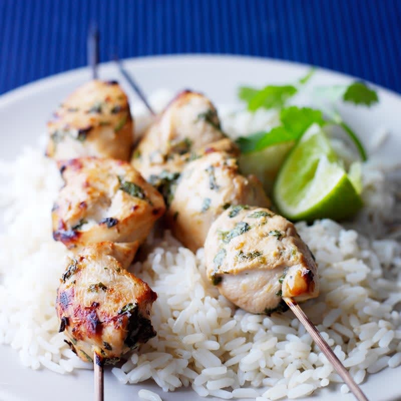 Photo of Lemongrass & lime herby chicken kebabs by WW