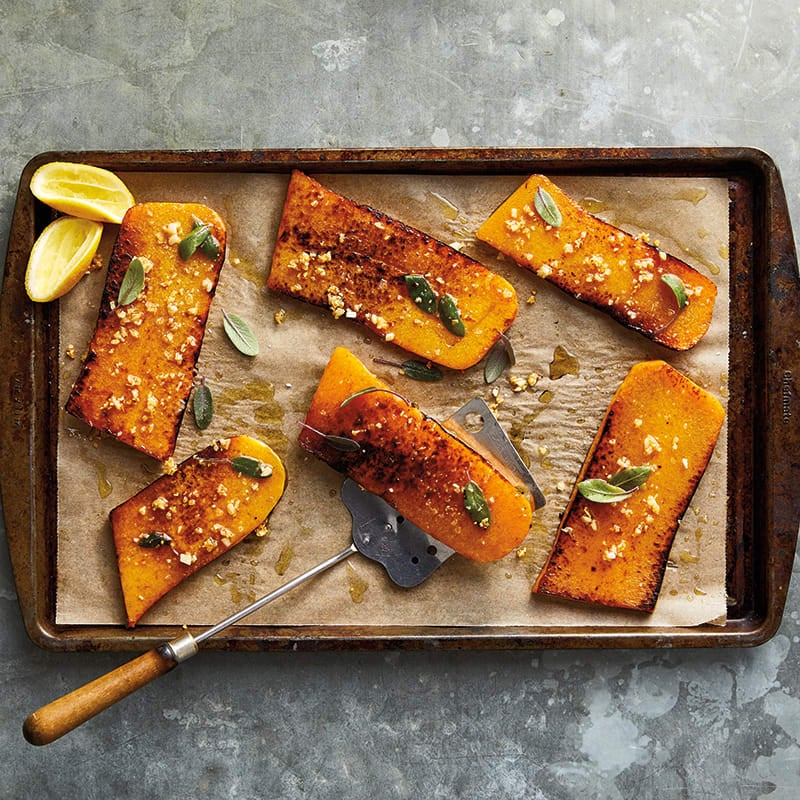 Roasted Squash Steaks with Brown Butter & Sage