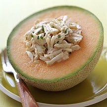 Photo of Crabmeat salad in a cantaloupe bowl by WW