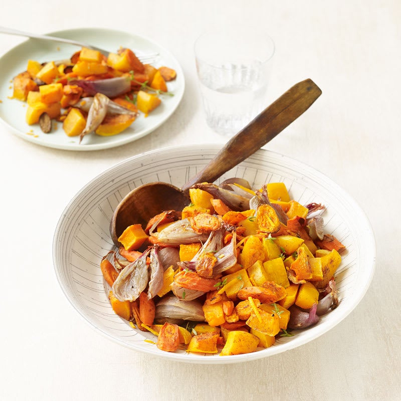 Photo of Roasted carrots & butternut squash with shallot and thyme by WW