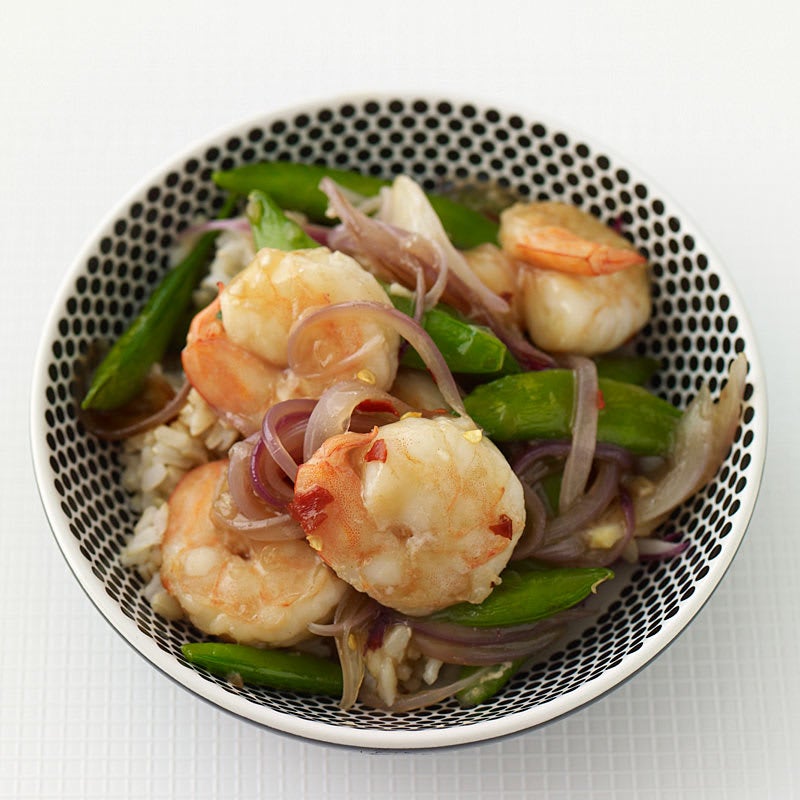 Photo of Asian skillet shrimp and sugar snap peas by WW