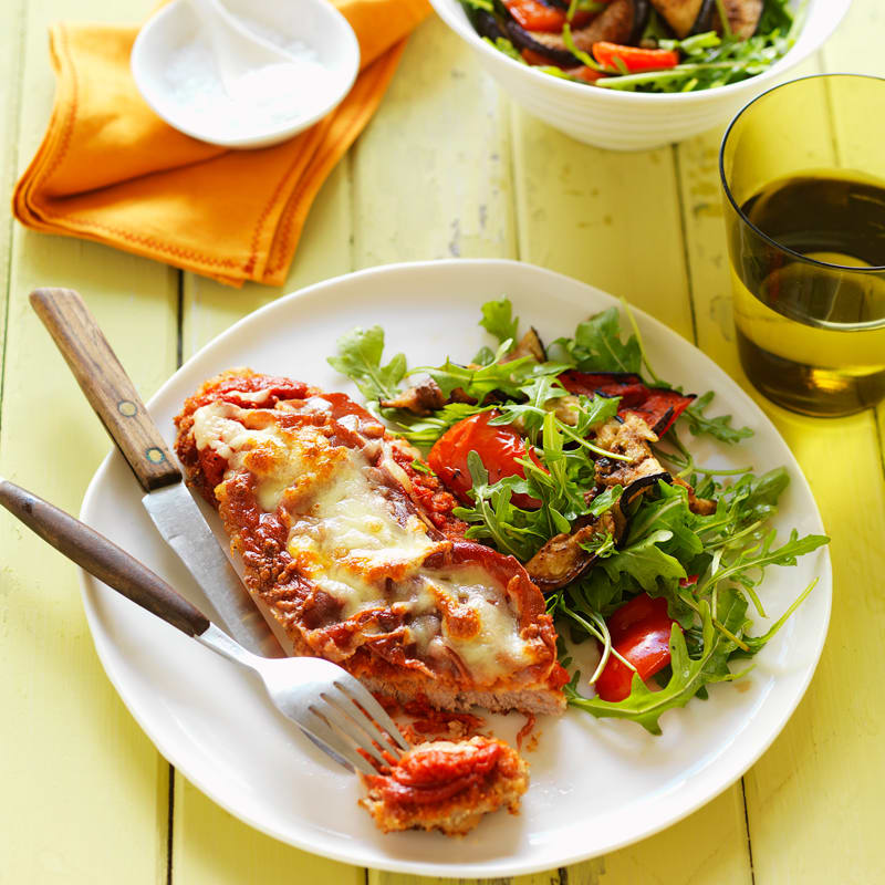 Photo of Veal parmigiana with eggplant and capsicum salad by WW