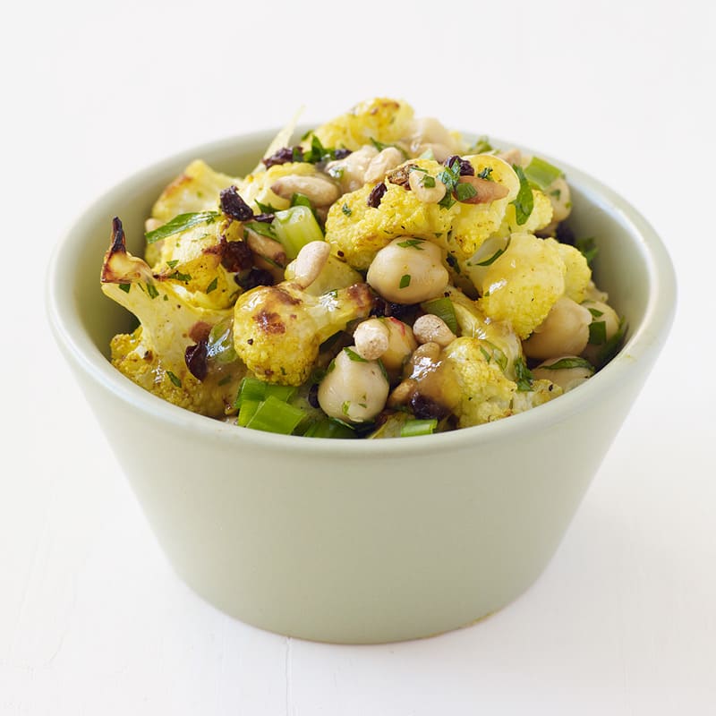 Photo of Curried Roasted Cauliflower with Chick Peas, Currants,  Pine Nuts by WW