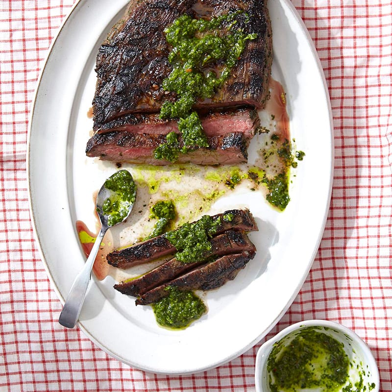 Photo of Argentinean Flank Steak with Homemade Chimichurri by WW