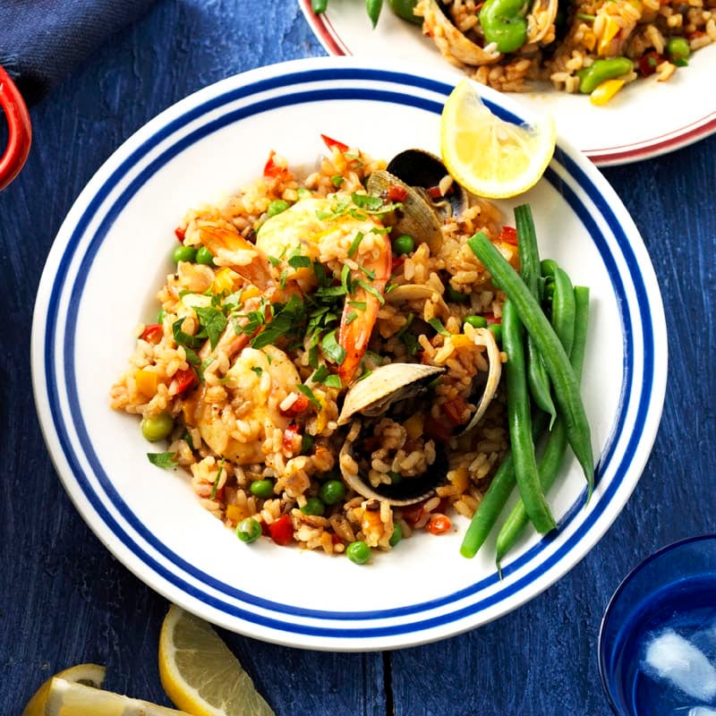 Photo of Seafood and broad bean paella by WW
