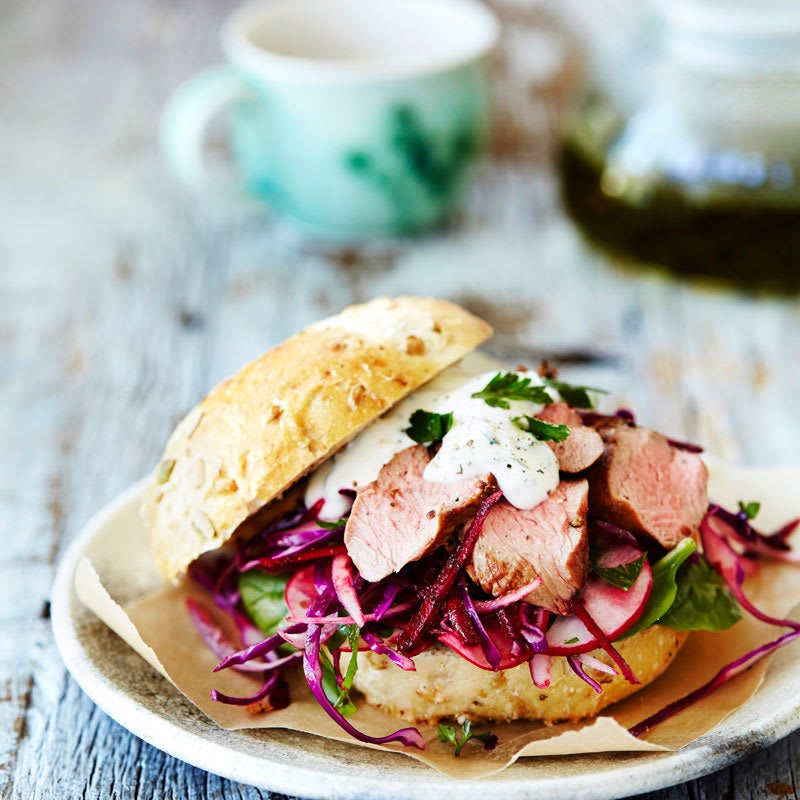Photo of Lamb burger with red slaw and mint yoghurt by WW