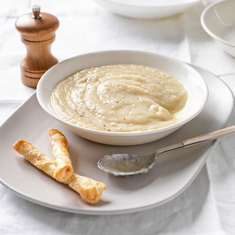 Photo of Parsnip and honey soup with cheese straws by WW
