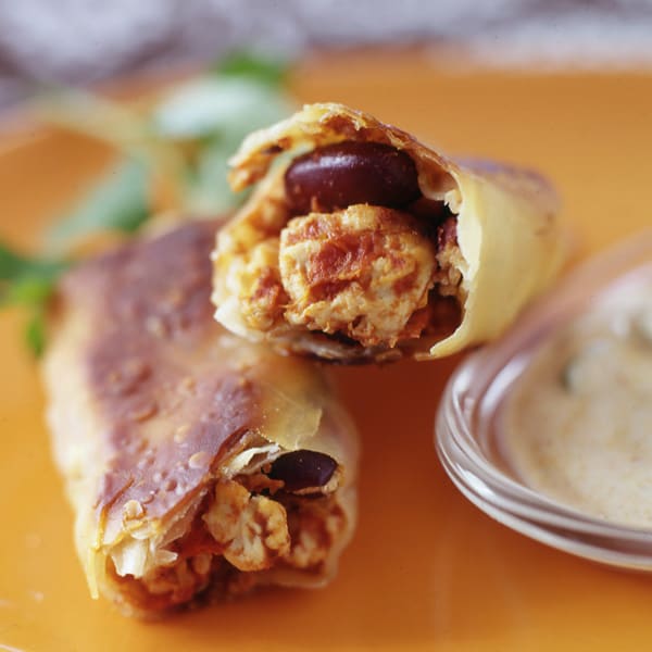 Photo of Egg Rolls with Creamy Enchilada Dipping Sauce by WW