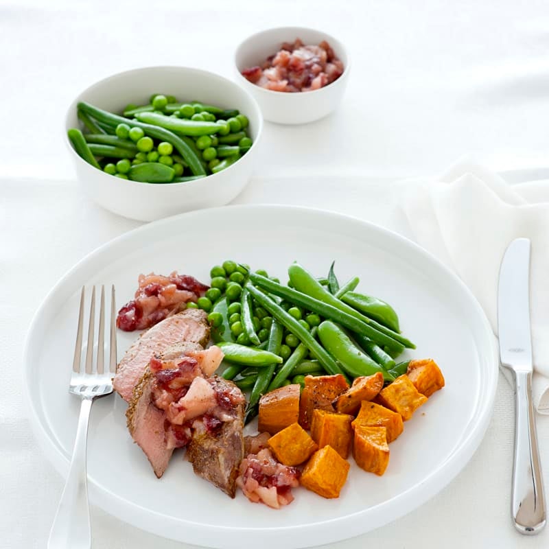 Photo of Pork with apple and cranberry sauce by WW
