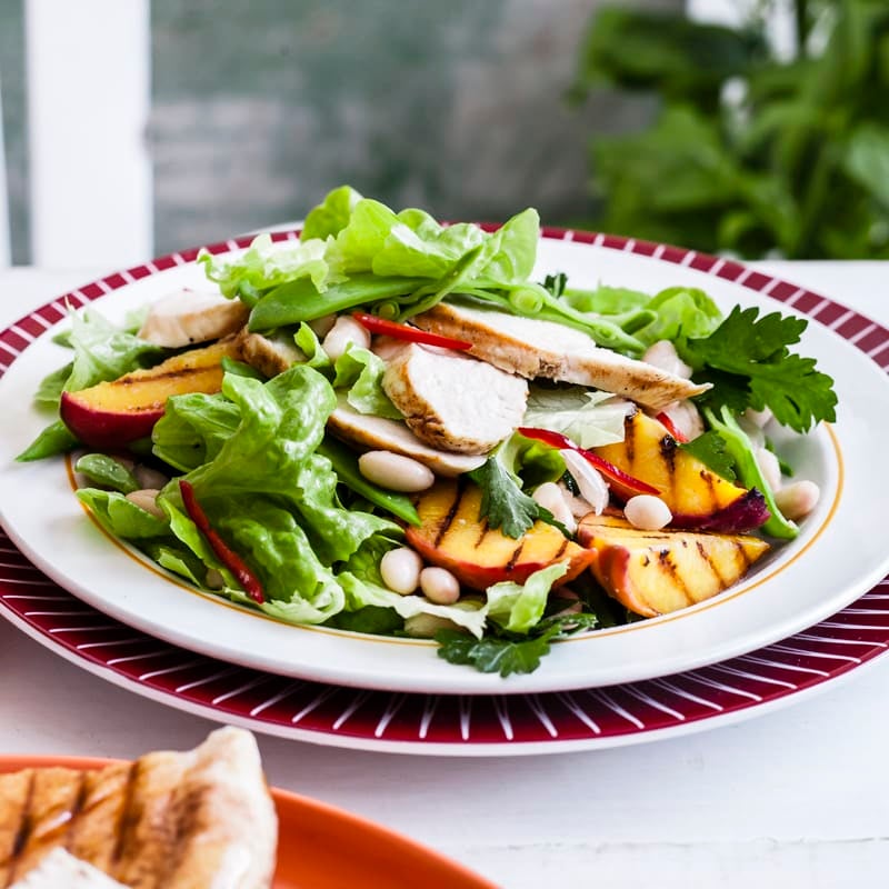 Photo of Grilled peach and chicken salad by WW