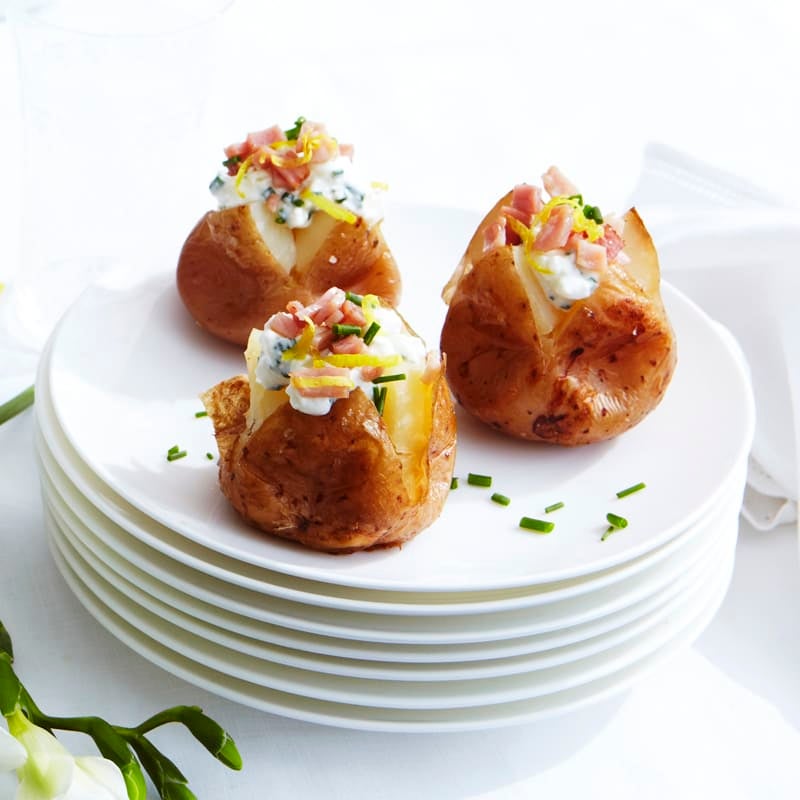 Photo of Baked baby potatoes with cottage cheese and bacon by WW