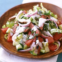 Foto van Griekse salade met lamsvlees door WW