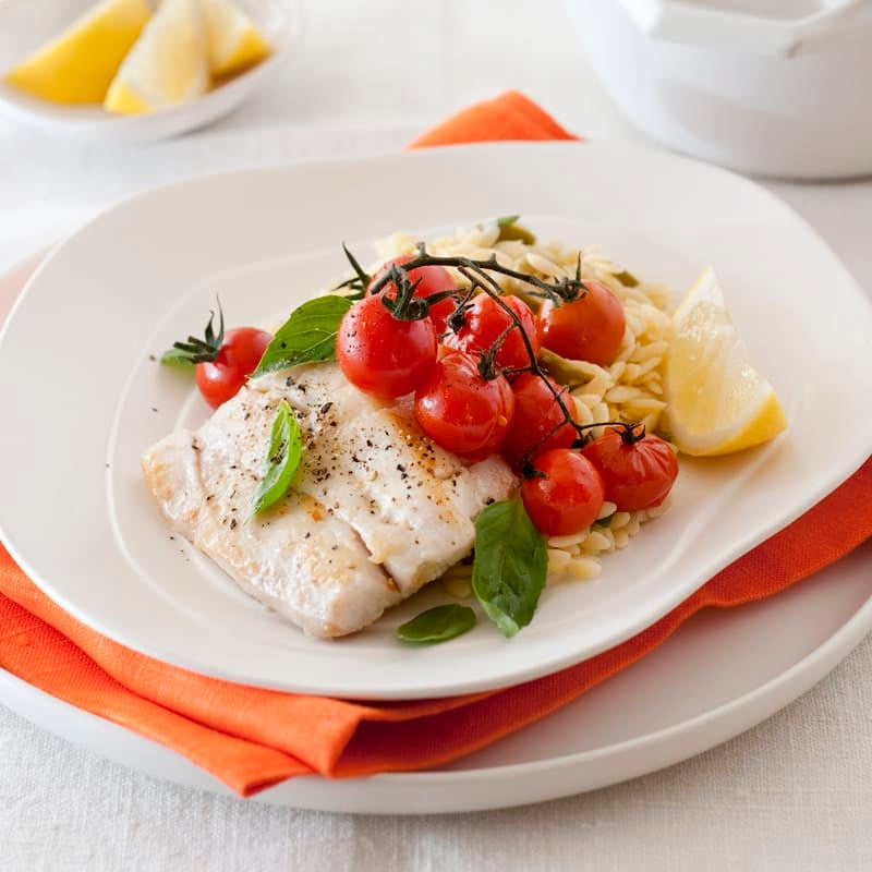 Photo of Pan-fried fish with olive risoni by WW