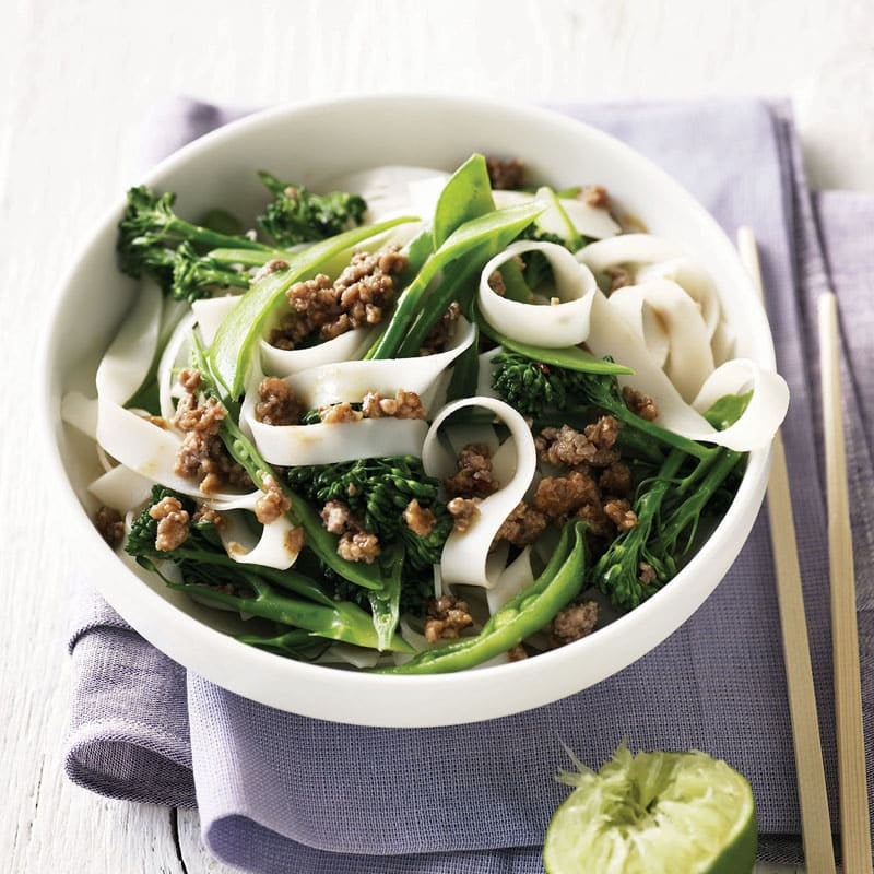 Photo of Chilli pork, broccolini and noodle stir fry by WW