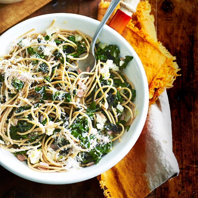 Photo of Wholemeal spaghetti with silverbeet and ricotta by WW