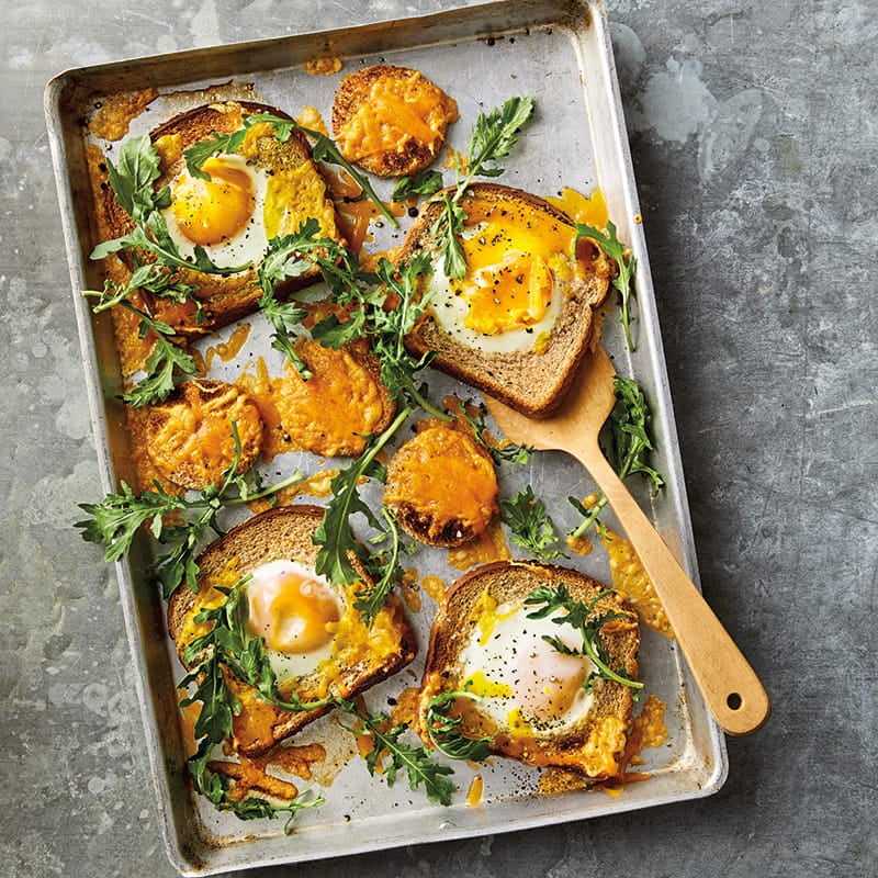 Sheet-Pan Cheesy Egg-in-a-Hole