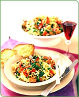 Photo of Fusilli with sausage, spinach and peppers by WW
