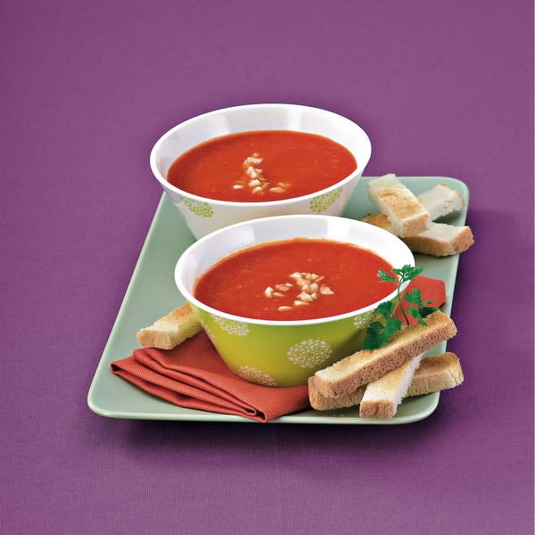 Photo de/du Soupe de tomates épicée et ses mouillettes par WW