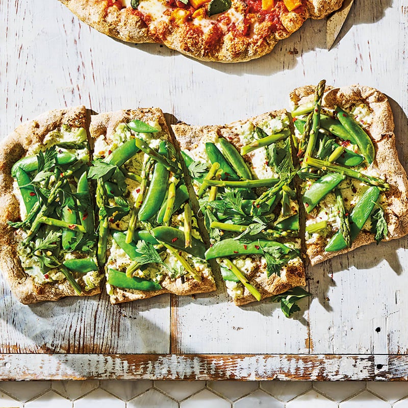 Photo of Asparagus, sugar snap & ricotta pizza by WW
