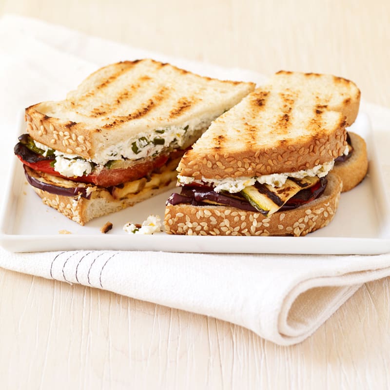 Photo of Grilled Veggie and Herbed-Goat Cheese Paninis by WW