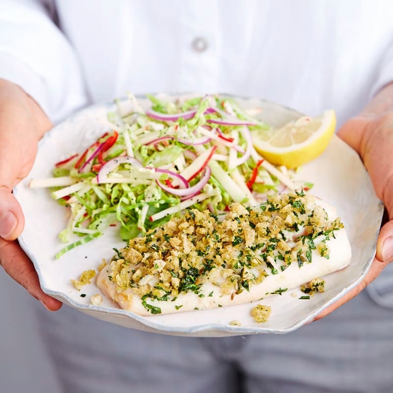 Photo of Crunchy baked fish with apple slaw by WW