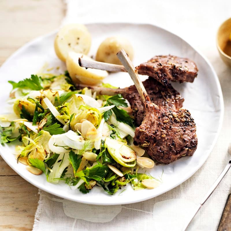 Photo of Fennel seed lamb with Brussels sprouts and fennel salad by WW