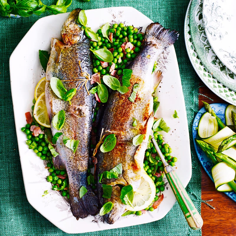 Photo of Rainbow trout with peas by WW