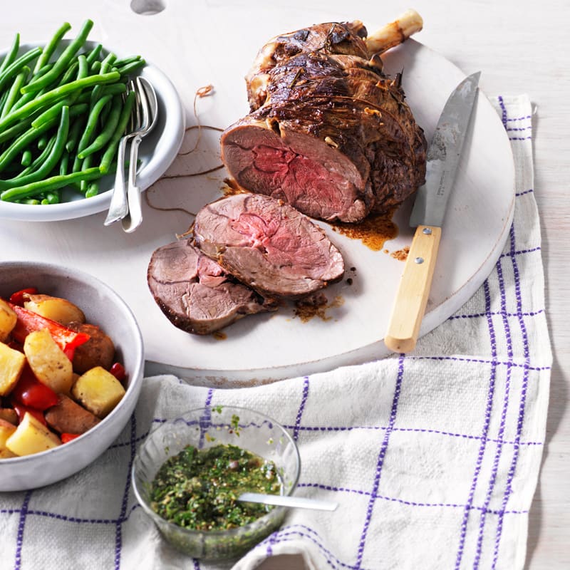 Photo of Roast lamb with mint salsa verde by WW