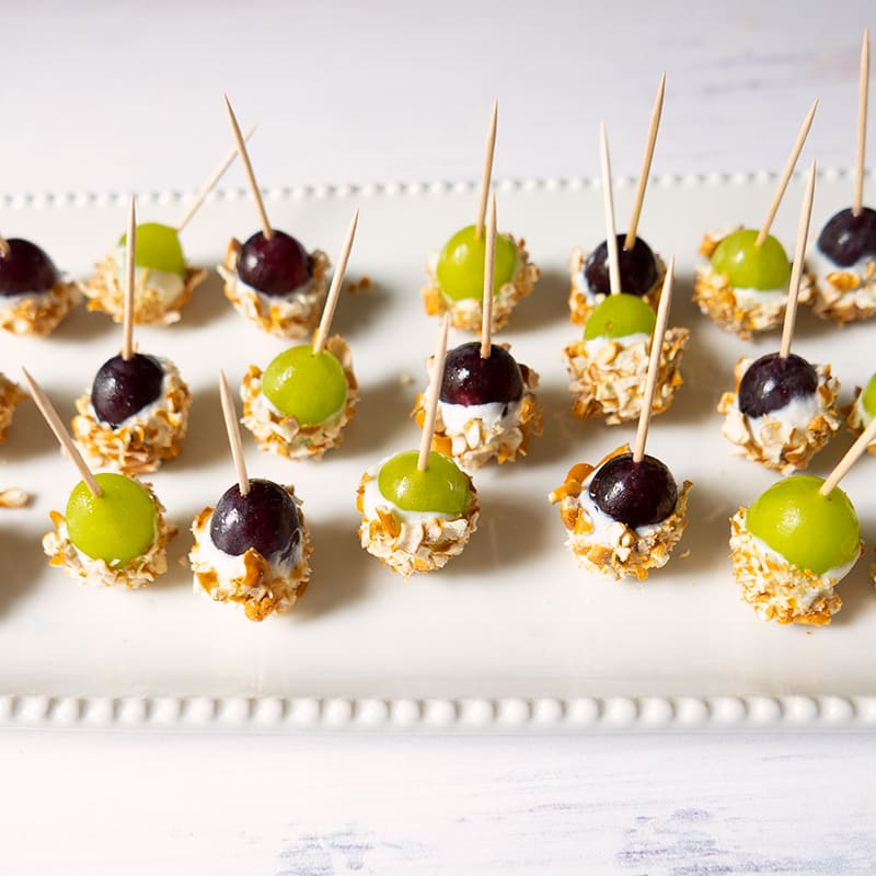 Photo of Frozen Yogurt- and Pretzel-Dipped Grapes by WW