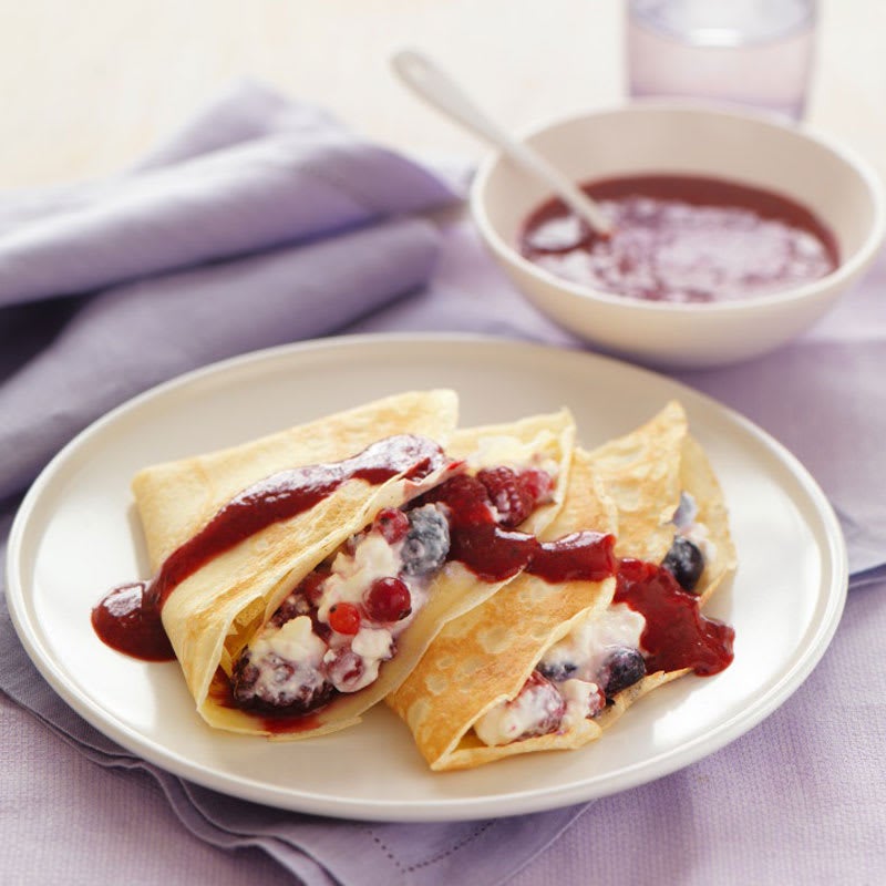 Photo of Crepes with cottage cheese and berries by WW