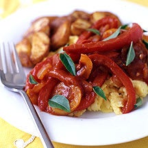 Photo of Scrambled Eggs with Pepperonata Sauce and Roasted Potatoes by WW