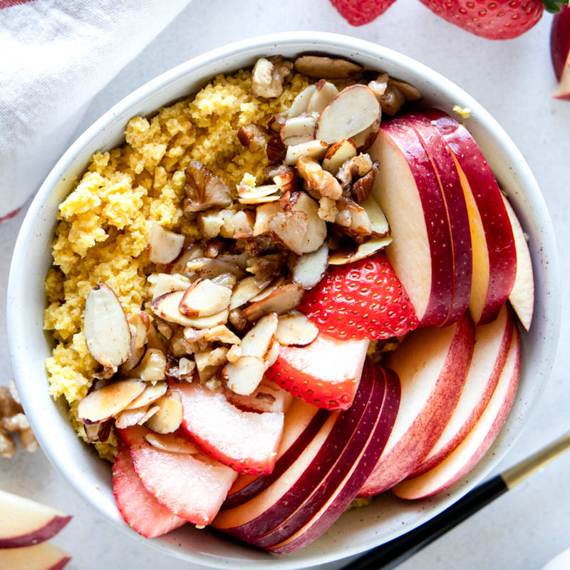 Photo of Lupin "oat"meal with fruit and almonds by Carrington Farms by WW