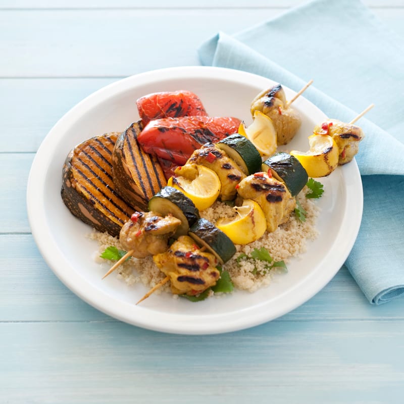 Photo of Moroccan chicken kebabs with couscous by WW