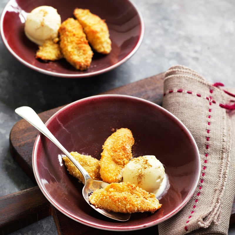 Photo of Banana fritters with cinnamon ice-cream by WW