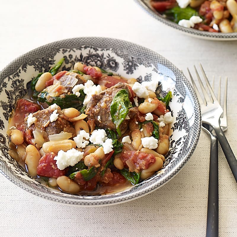 Photo of Greek lamb with spinach and white beans by WW