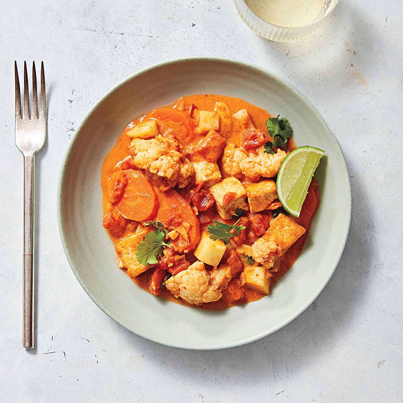 Red curry tofu & vegetable stew