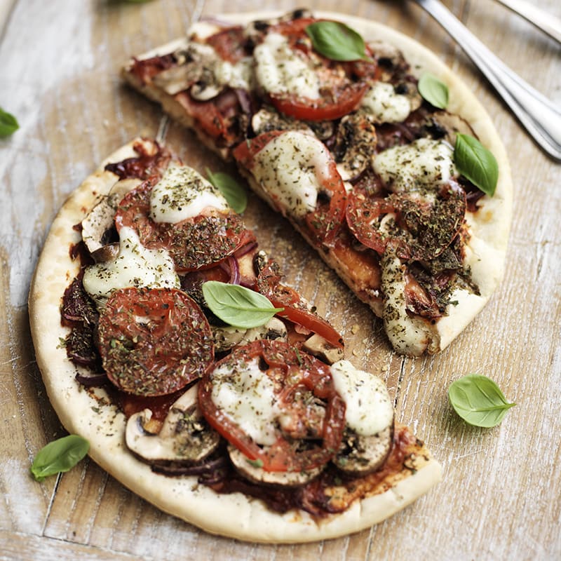 Photo of Pizza with Mushrooms and Mozzarella by WW