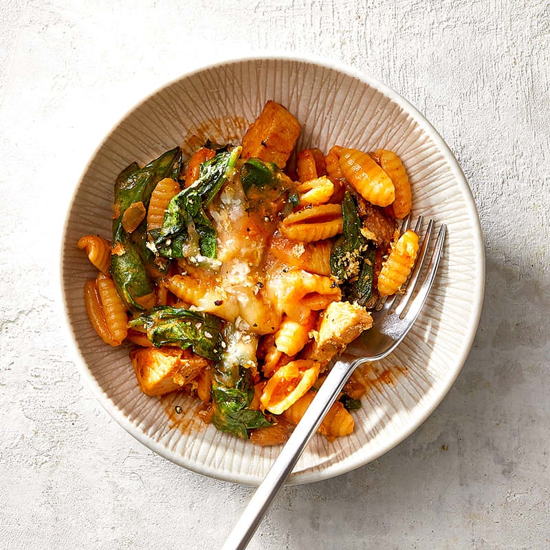 Photo of Baked Curried Pasta with Chicken, Spinach & Mushrooms by WW