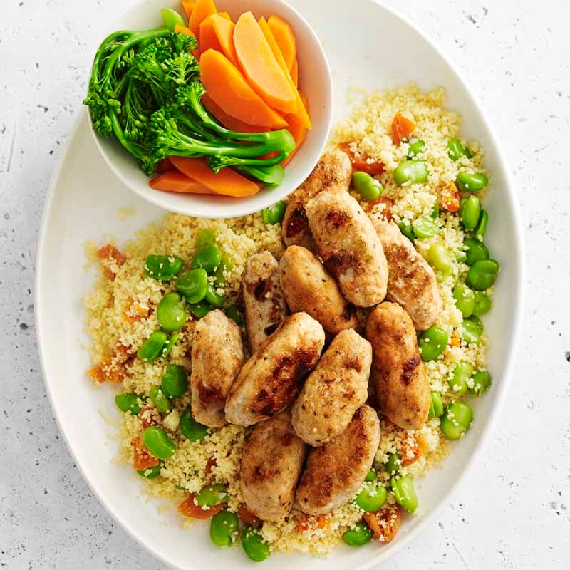 Photo of Chicken and apricot koftas on couscous by WW