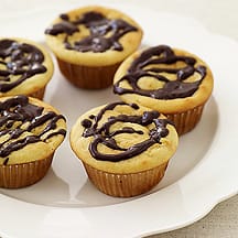 Photo of Vanilla Cupcakes Drizzled with Chocolate by WW