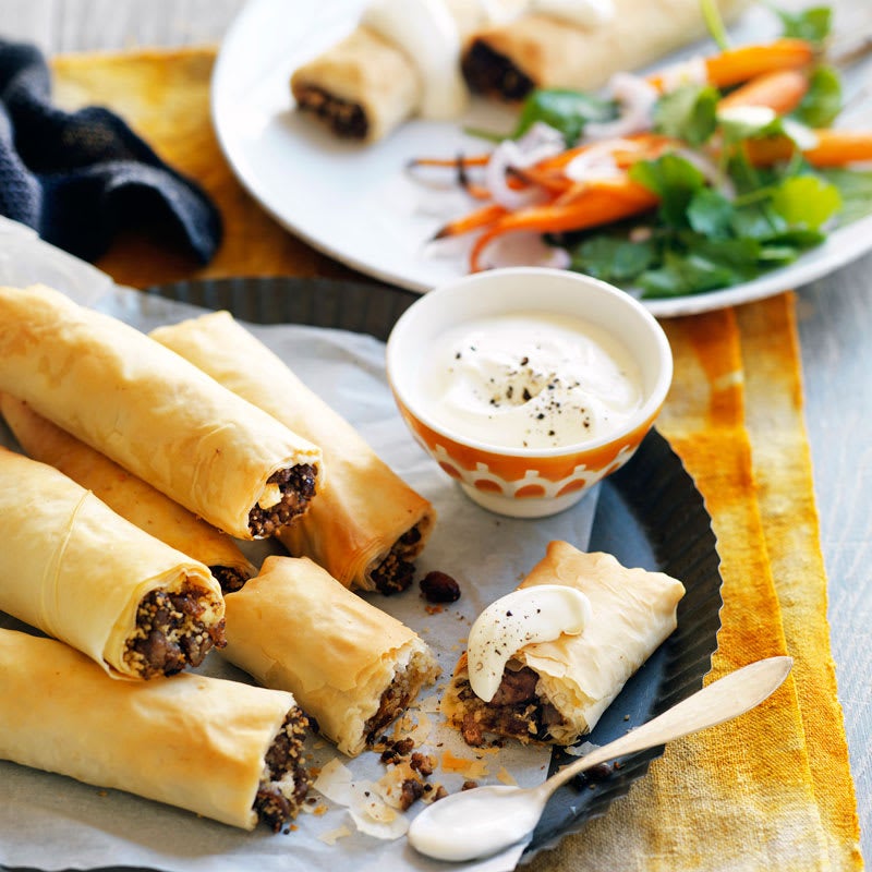Photo of Moroccan sausage rolls with roast carrot salad by WW