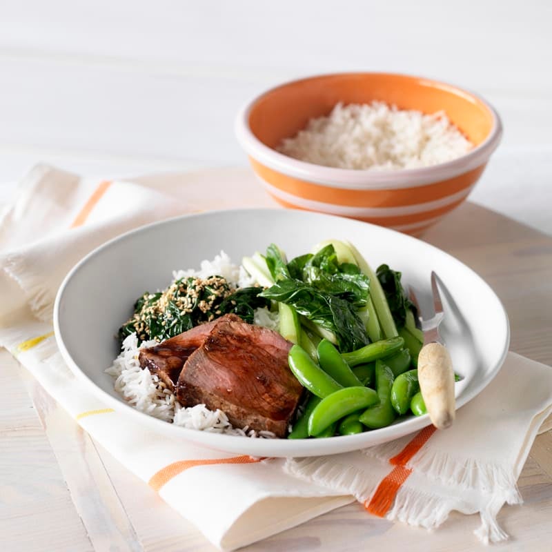 Photo of Teriyaki beef with sesame spinach by WW