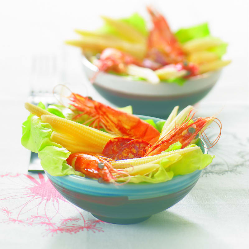 Photo de/du Salade créole aux crevettes par WW