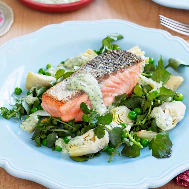 Photo of Salmon with green goddess dressing by WW