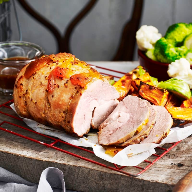 Photo of Apricot, wholegrain mustard and rosemary roast pork by WW