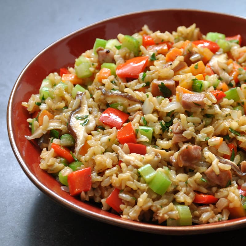 Photo of Rice stuffing with sausage and shiitake mushrooms by WW