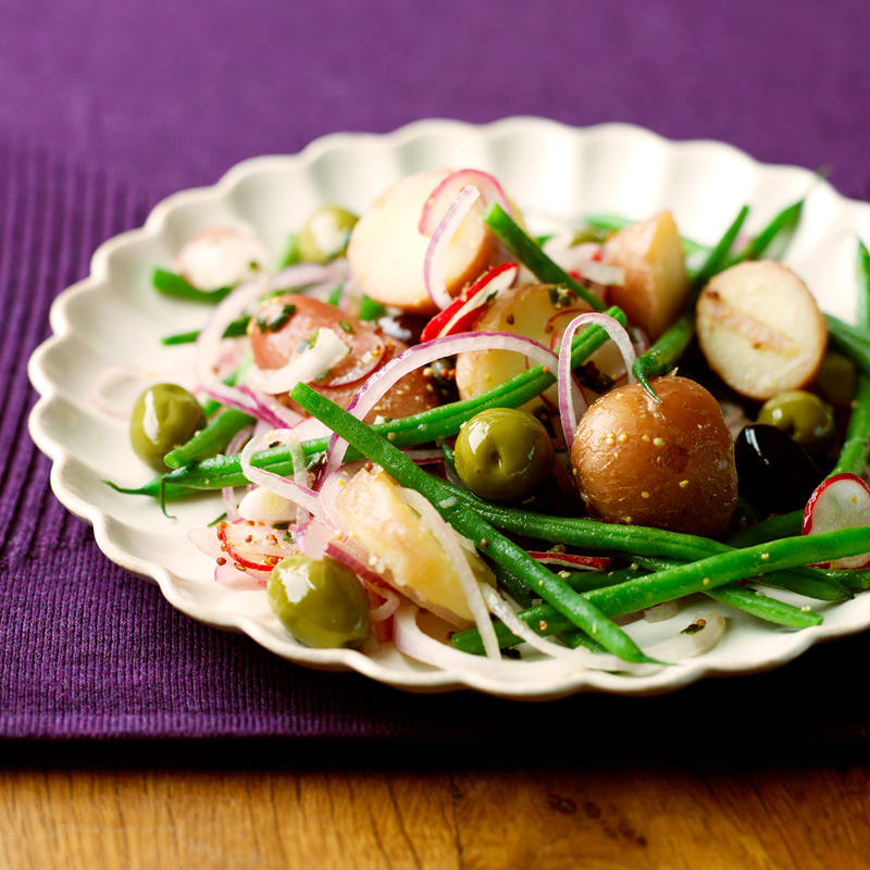 Foto Kartoffelsalat mit Oliven und grünen Bohnen von WW