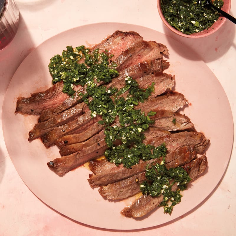 Photo of Flank steak with chimichurri sauce by WW