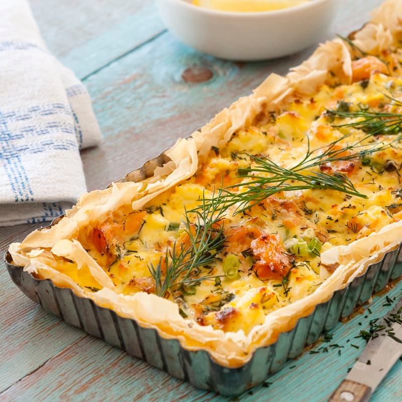 Photo of Salmon and ricotta tart by WW