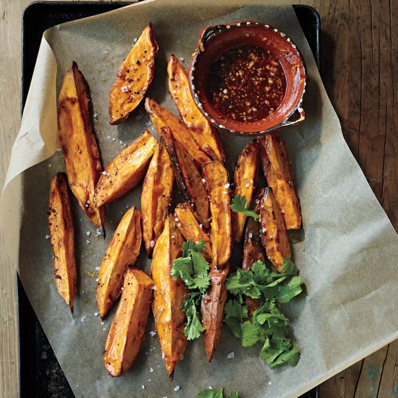 Sweet potatoes with chipotle-orange glaze
